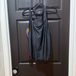 Humankind X Target Black Swim Tank with Rainbow Accent PRIDE